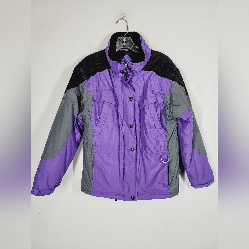 Girls Polar Edge Purple and Gray Jacket, Size Large